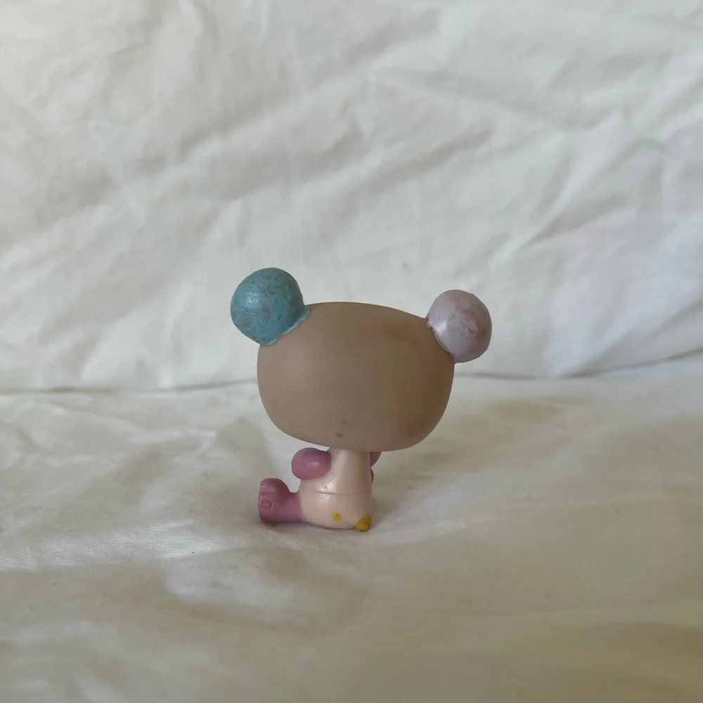 Littlest Pet Shop LPS #899 Pink Panda Bear Hasbro Toy Figure Brown Eyes
